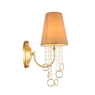 SL1138.201.01 Бра Французское золото/Бежевый, Прозрачный E14 1*40W MEDDO-foto2