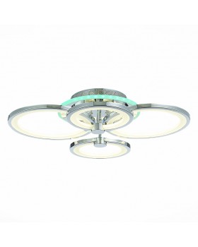 SLE200312-04RGB Светильник потолочный Хром/Белый LED 1*100W RGB 8W 3000-6000K LETO