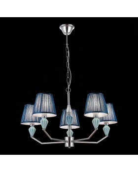 SLE1116-103-05 Люстра подвесная Хром/Голубой E14 5*40W BALNEA-foto4