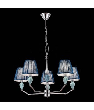 SLE1116-103-05 Люстра подвесная Хром/Голубой E14 5*40W BALNEA-foto4