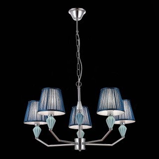SLE1116-103-05 Люстра подвесная Хром/Голубой E14 5*40W BALNEA-foto4