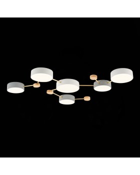 SLE600102-06 Светильник потолочный Золотистый, Светлое дерево/Белый, Серый LED 6*15W 4000K DOSSENA-foto5