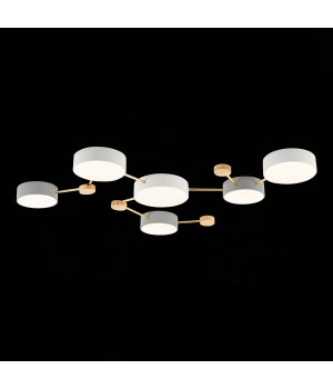 SLE600102-06 Светильник потолочный Золотистый, Светлое дерево/Белый, Серый LED 6*15W 4000K DOSSENA-foto5