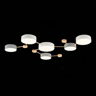 SLE600102-06 Светильник потолочный Золотистый, Светлое дерево/Белый, Серый LED 6*15W 4000K DOSSENA-foto5