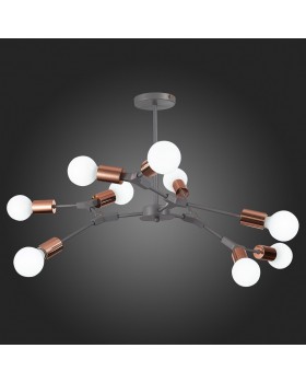 SLE106403-09 Люстра подвесная Серый, Розовое золото E27 9*60W PALARE-foto9