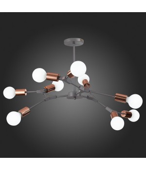 SLE106403-09 Люстра подвесная Серый, Розовое золото E27 9*60W PALARE-foto9