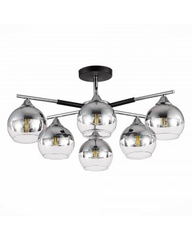 SLE106502-06 Светильник потолочный Черный, Хром/Хром, Прозрачный E27 6*60W GOCIA-foto2