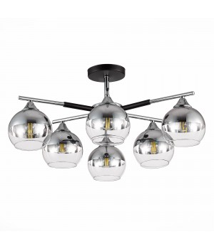 SLE106502-06 Светильник потолочный Черный, Хром/Хром, Прозрачный E27 6*60W GOCIA-foto2