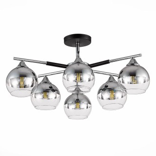 SLE106502-06 Светильник потолочный Черный, Хром/Хром, Прозрачный E27 6*60W GOCIA-foto2