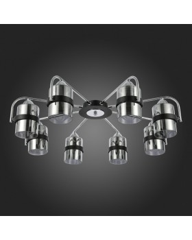 SLE102002-08 Люстра потолочная Черный, Хром/Дымчатый E27 8*40W FIUMO-foto8