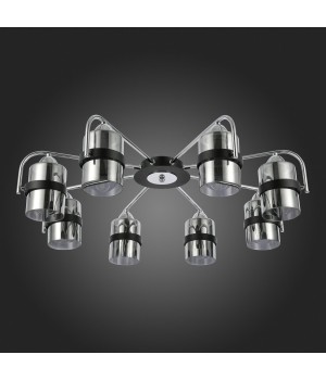 SLE102002-08 Люстра потолочная Черный, Хром/Дымчатый E27 8*40W FIUMO-foto8