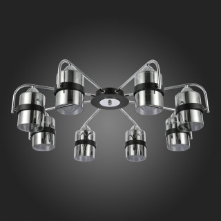 SLE102002-08 Люстра потолочная Черный, Хром/Дымчатый E27 8*40W FIUMO-foto8