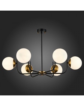 SLE1098-402-06 Люстра потолочная Черный, Латунь/Белый E27 6*60W CIANE-foto5