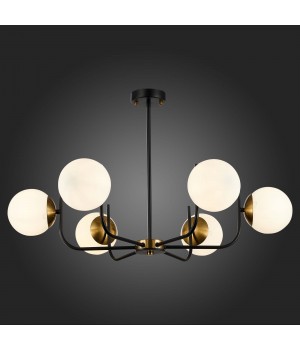 SLE1098-402-06 Люстра потолочная Черный, Латунь/Белый E27 6*60W CIANE-foto5