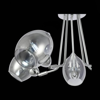 SLE102402-05 Люстра потолочная Хром/Дымчатый E14 5*40W RINNO-foto6