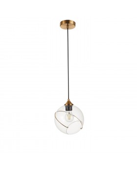 SLE103103-01 Светильник потолочный Золотистый/Прозрачный E27 1*60W SATTURO-foto2