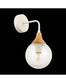 SLE109501-01 Светильник настенный Белый, Светлое дерево/Прозрачный E14 1*60W LIONE-foto8