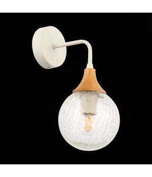 SLE109501-01 Светильник настенный Белый, Светлое дерево/Прозрачный E14 1*60W LIONE-foto8