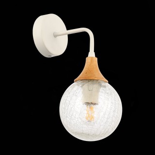 SLE109501-01 Светильник настенный Белый, Светлое дерево/Прозрачный E14 1*60W LIONE-foto8