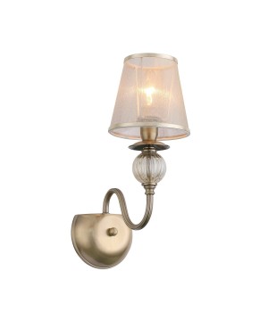 SL185.301.01 Бра Бронза, Прозрачный/Бежевый, Бронза E14 1*40W GRAZIA-foto2