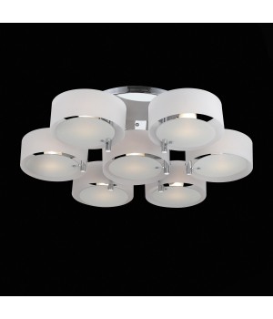 SL483.502.07 Люстра потолочная Хром/Белый E27 7*60W FORESTA-foto2