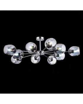 SLE155402-10 Люстра потолочная Хром/Дымчатый E27 10*60W PALLO-foto4