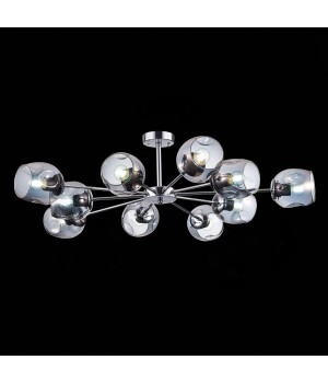 SLE155402-10 Люстра потолочная Хром/Дымчатый E27 10*60W PALLO-foto4