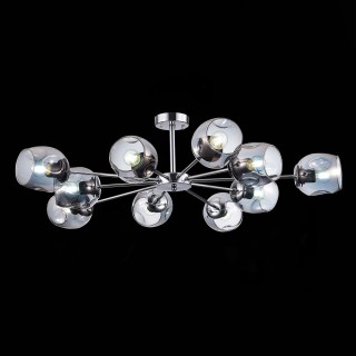 SLE155402-10 Люстра потолочная Хром/Дымчатый E27 10*60W PALLO-foto4