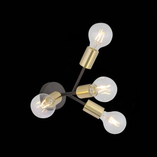 SL437.401.04 Бра ST-Luce Золотистый,Черный E27 4*60W FOGLIONE-foto4