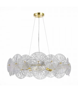 SL1657.203.08 Люстра подвесная ST-Luce Золотистый/Прозрачный E14 8*40W FLERO-foto2