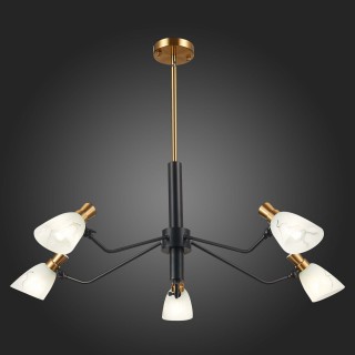SLE205403-05 Люстра подвесная Черный, Латунь/Белый E14 5*60W LITA-foto5