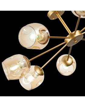 SLE155412-08 Люстра потолочная Золотистый/Янтарный E27 8*60W PALLO-foto6