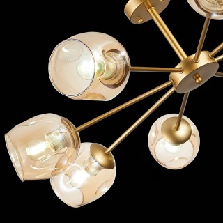 SLE155412-08 Люстра потолочная Золотистый/Янтарный E27 8*60W PALLO-foto6