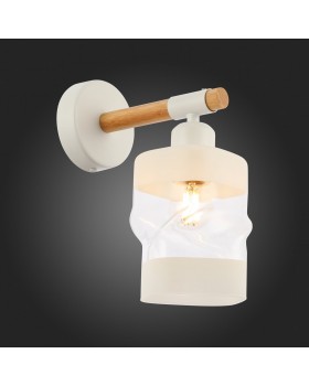 SLE114501-01 Светильник настенный Белый, Светлое дерево/Белый, Прозрачный E27 1*60W ABIRITTO-foto5