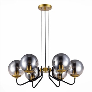 SLE1097-303-06 Люстра подвесная Матовое золото/Дымчатый E27 6*60W SCORZE-foto2