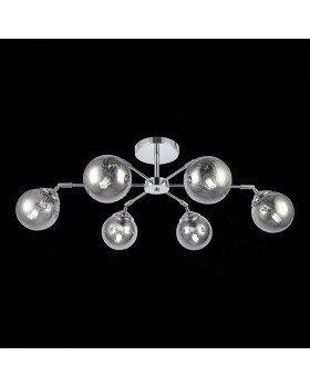 SLE102202-06 Люстра потолочная Хром/Дымчатый E14 6*40W FASIA-foto3