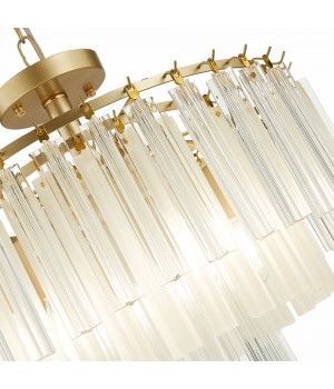 SLE260103-05 Люстра подвесная Шампань/Шампань, Прозрачный E14 5*40W REGGIO-foto4