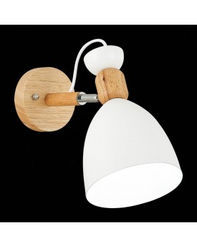 SLE103801-01 Светильник настенный Светлое дерево, Белый/Белый E27 1*60W BALCAMO-foto3