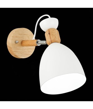 SLE103801-01 Светильник настенный Светлое дерево, Белый/Белый E27 1*60W BALCAMO-foto3