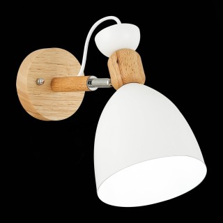 SLE103801-01 Светильник настенный Светлое дерево, Белый/Белый E27 1*60W BALCAMO-foto3