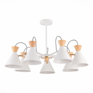 SLE125102-07 Люстра потолочная Белый, Золото/Белый, Светлое дерево E14 7*40W Modica-foto2