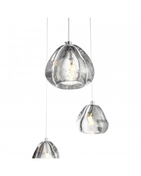 SL6017.101.07 Светильник подвесной ST-Luce Хром/Прозрачный с пузырьками воздуха LED 7*3W 3000K WATERFALL-foto5