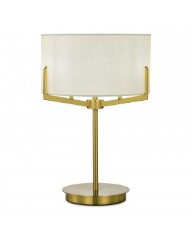 SLE3010-304-02 Светильник настольный Латунь/Белый E27 2*60W LINTON-foto2