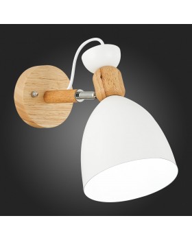 SLE103801-01 Светильник настенный Светлое дерево, Белый/Белый E27 1*60W BALCAMO-foto5