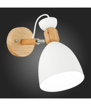 SLE103801-01 Светильник настенный Светлое дерево, Белый/Белый E27 1*60W BALCAMO-foto5