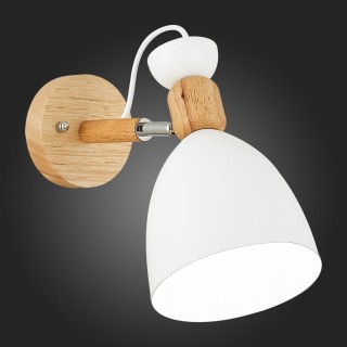SLE103801-01 Светильник настенный Светлое дерево, Белый/Белый E27 1*60W BALCAMO-foto5
