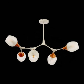 SLE113502-05 Люстра потолочная Белый, Светлое дерево/Белый E27 5*60W CIOTOLLA-foto5