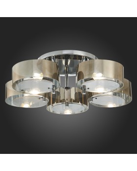 SL483.702.05 Люстра потолочная Хром/Дымчатый E27 5*40W FORESTA-foto7