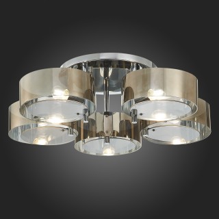 SL483.702.05 Люстра потолочная Хром/Дымчатый E27 5*40W FORESTA-foto7