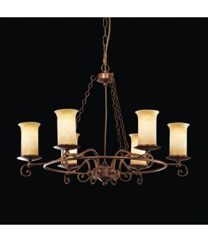 SL122.303.06 Люстра подвесная Коричневый/Янтарный E14 6*60W ANCORA-foto2